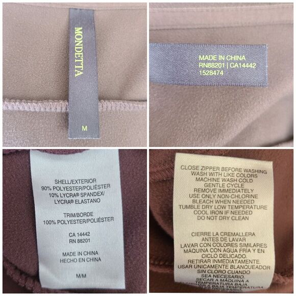 Mondetta Fleece Jacket Womens Medium Mauve Long Sleeve Full Zip High Neck Cozy - Picture 8 of 10